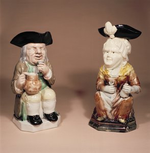 Jarro Toby e Jarro Martha Gunn por R.Wood, c.1770 (grés)